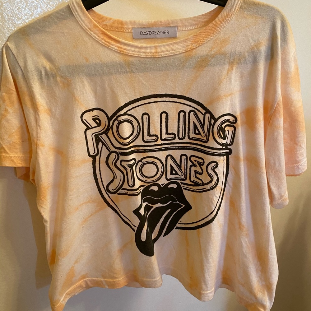 Rolling Stones Tie Dye Crop Top